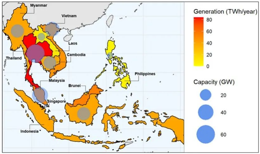 Kelluvien aurinkosähkömarkkinoiden analyysi ja mahdollisuus 10 ASEAN-maassa